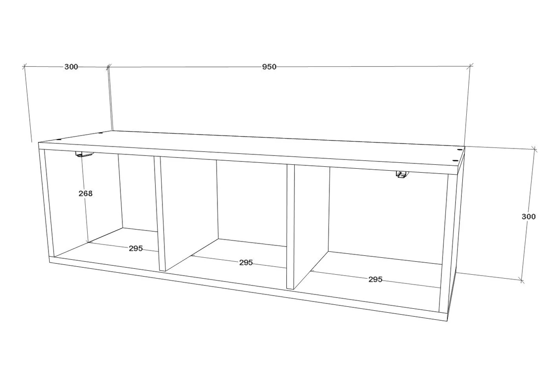 ארונית קלאפה 95/30 לתלייה לאורך או לרוחב דגם רונית RONIT לבן