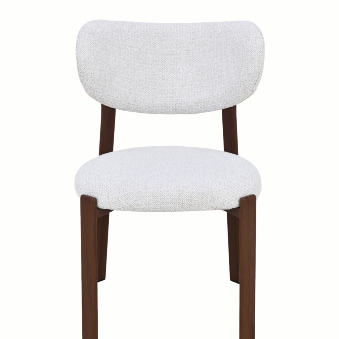 זוג כסאות לפינת אוכל מרופדים בד רחיץ דגם דורי רגל אגוז