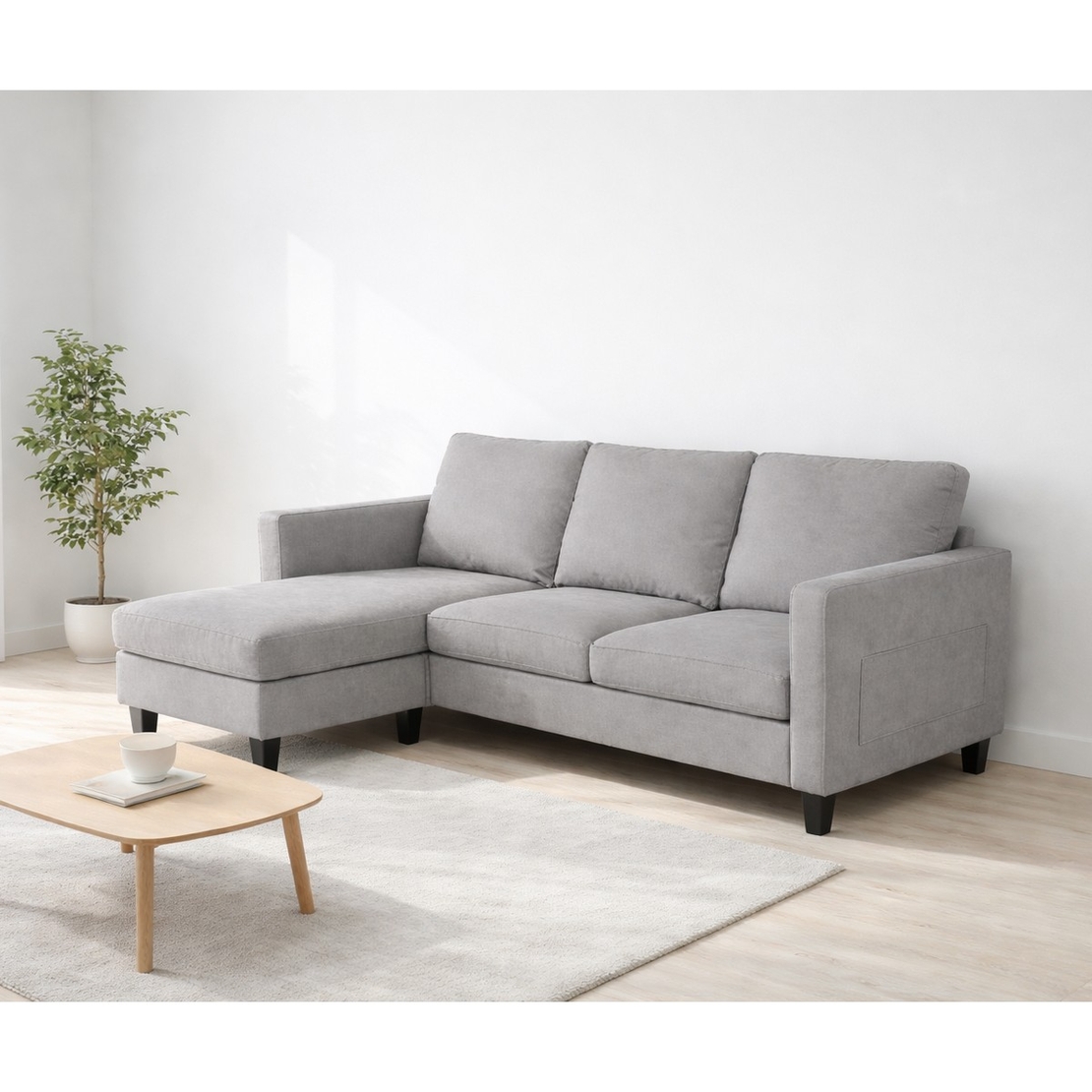 סלון פינתי מודולרי קומפקטי דגם פימס PIMS אפור