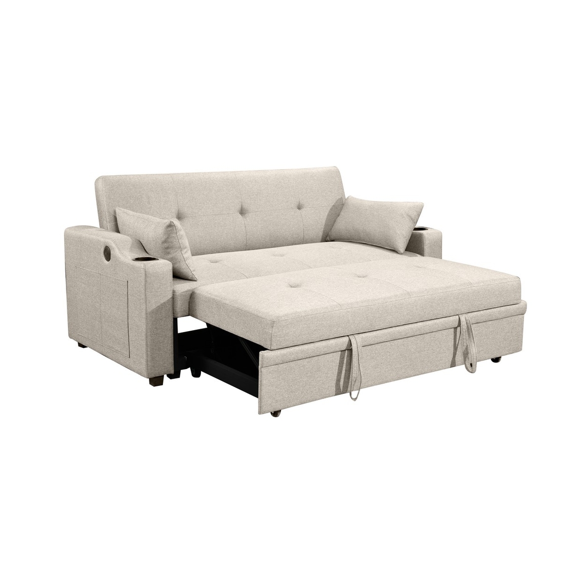 ספה דו-מושבית נפתחת למיטה זוגית דגם פצ’רטי PACERTI חום בהיר (בז')