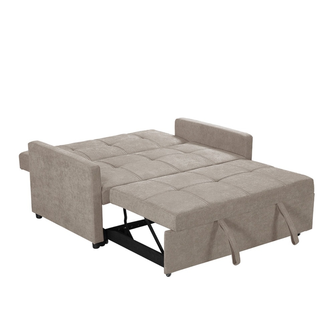 ספה דו מושבית ברוחב 140 נפתחת למיטה רחבה עם ראש מתכוונן דגם אורטל קפוצ'ינו