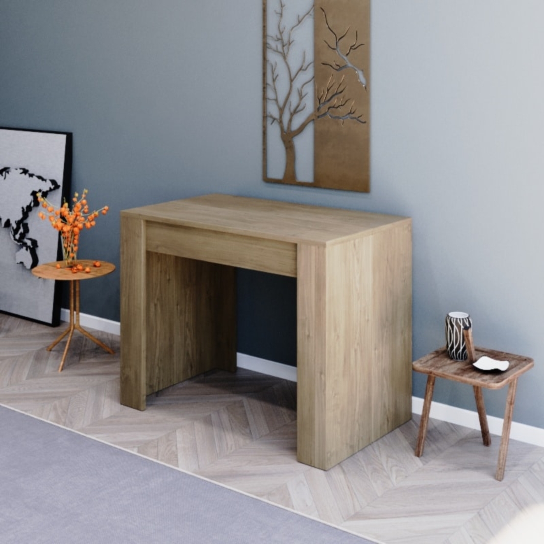 קונסולה נפתחת לפינת אוכל 3 מטר דגם לורד עץ טבעי