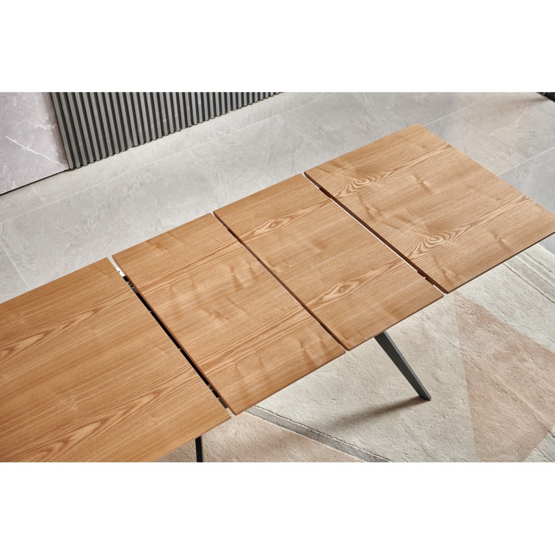 פינת אוכל נפתחת 1.2-2.0 מ' עם 4 כסאות דגם סנטוריני אלון-רוז