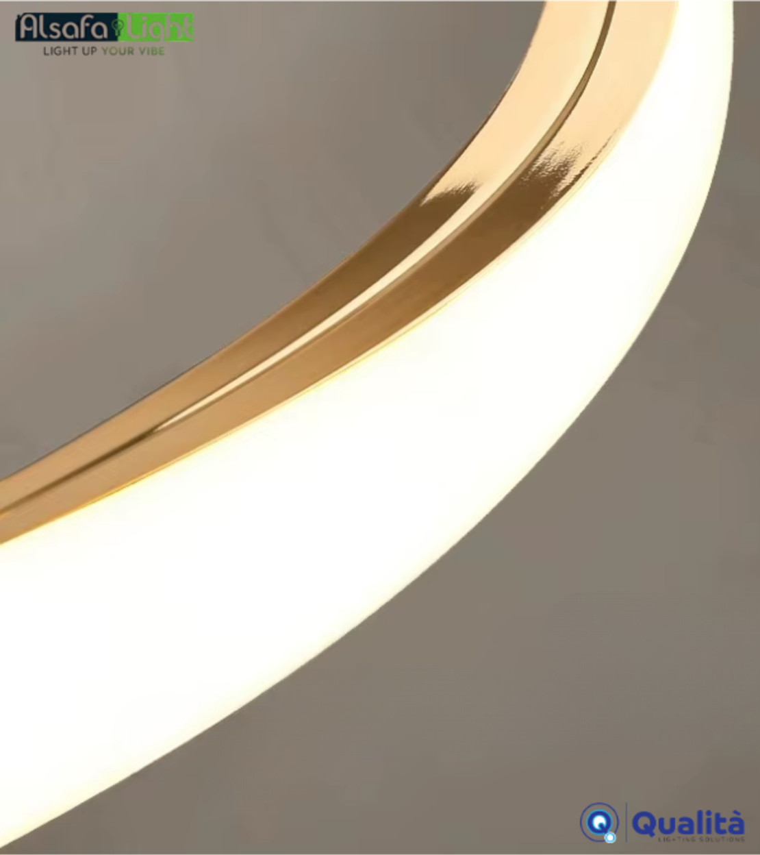 גלים כפול | נברשת מודרנית 57W בעיצוב שתי טבעות גליות