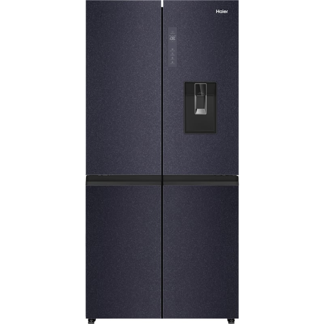 מקרר 4 דלתות מקפיא תחתון 504 ליטר Haier HRF-5800BS כולל קיוסק ויצרן קרח אוטומטי - גימור נירוסטה מושחרת