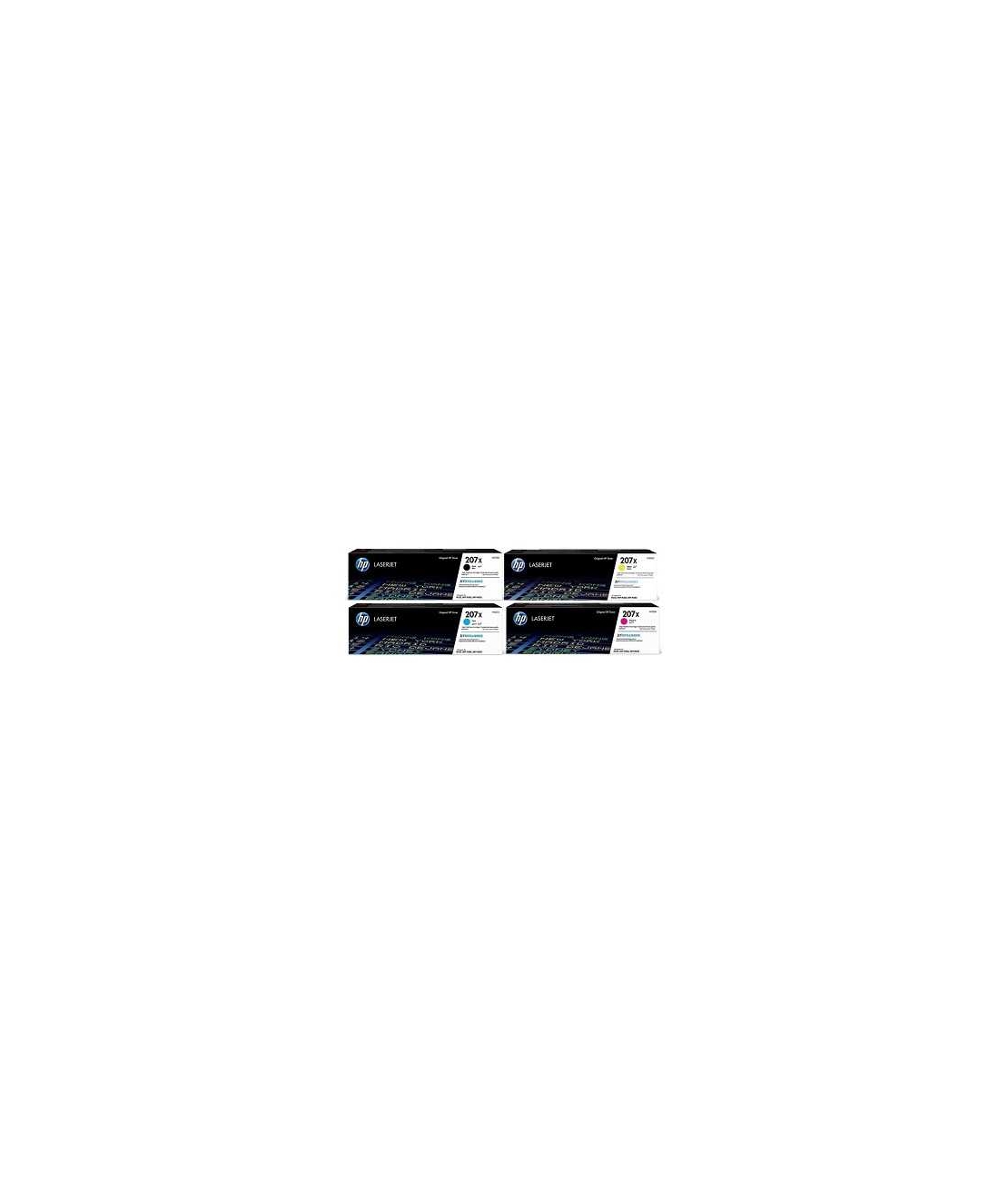 סט טונרים מקוריים HP 207X BK/C/M/Y