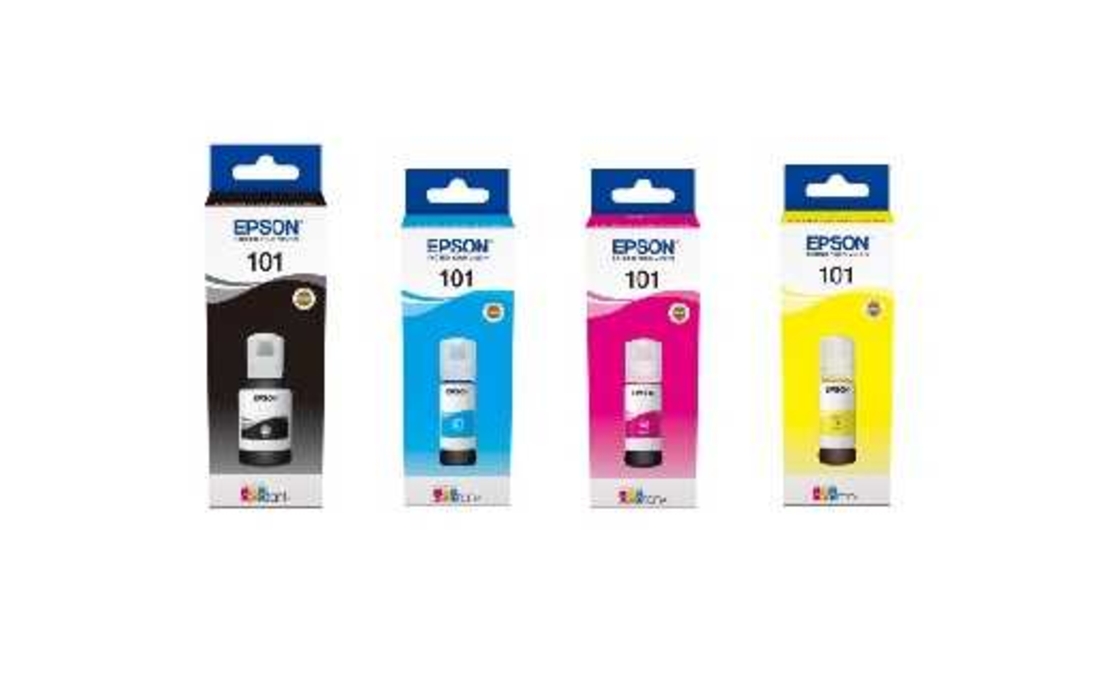 סט 4 מכלי דיו מקוריים  Epson 101 BK/C/M/Y אפסון