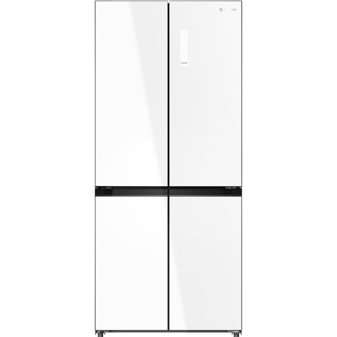 מקרר 4 דלתות מקפיא תחתון 502 ליטר נטו Electra EL5070GW קו אפס עם ארונות מטבח - גימור זכוכית לבנה