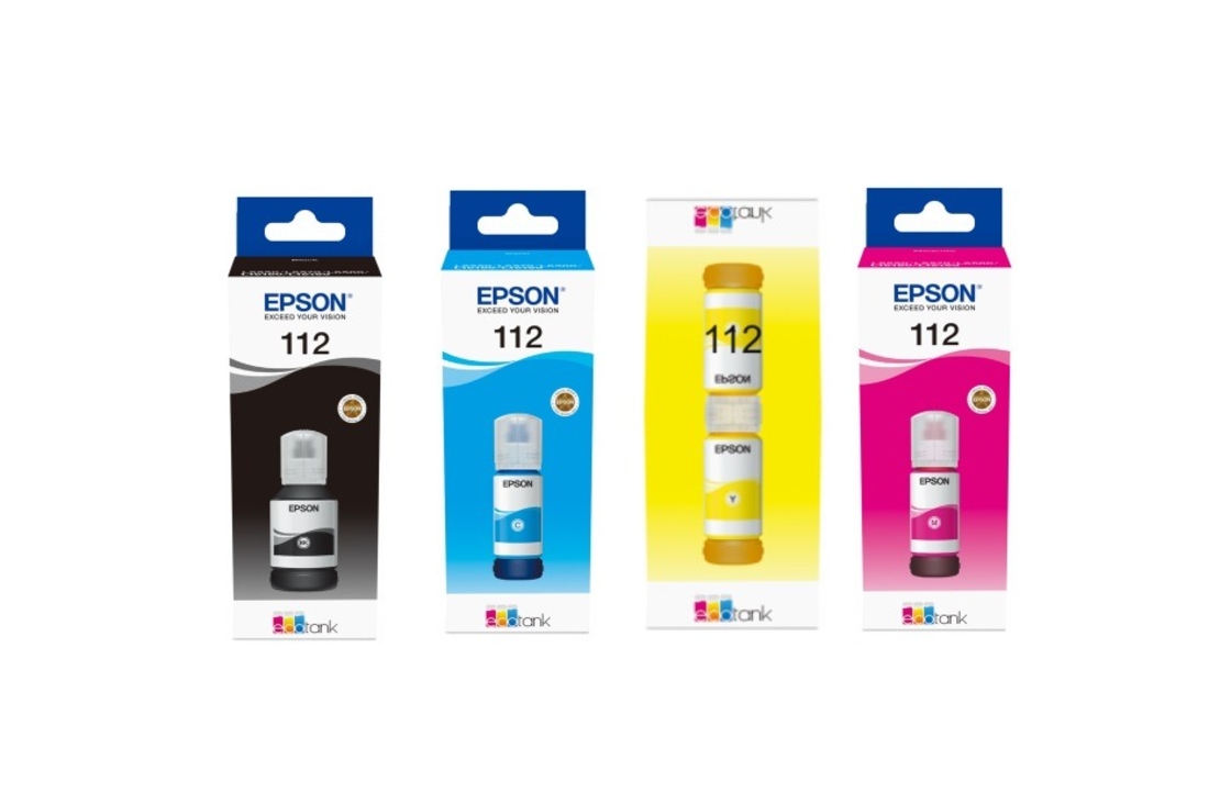 סט מכלי דיו מקורי Epson 112 BK/C/M/Y