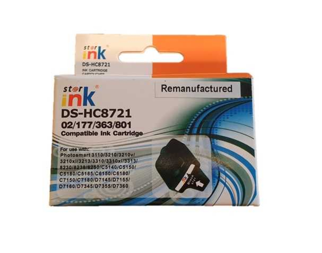 דיו שחור תואם HP 177XL C8721HE BK