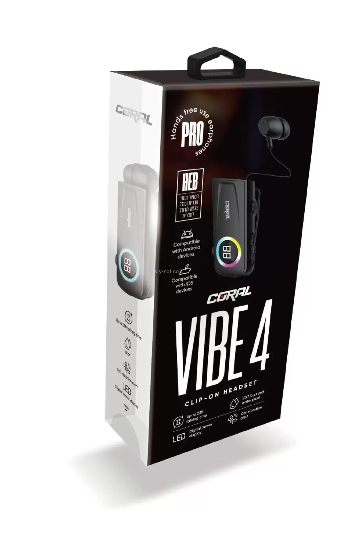 אוזניית קליפס vibe 4 עם צג