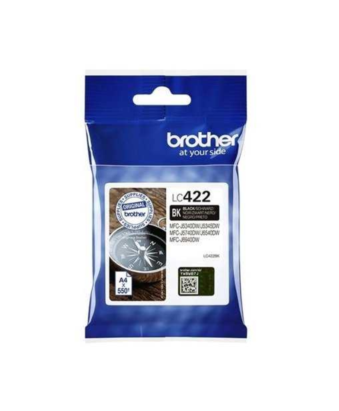 ראש דיו שחור מקורי brother lc422bk