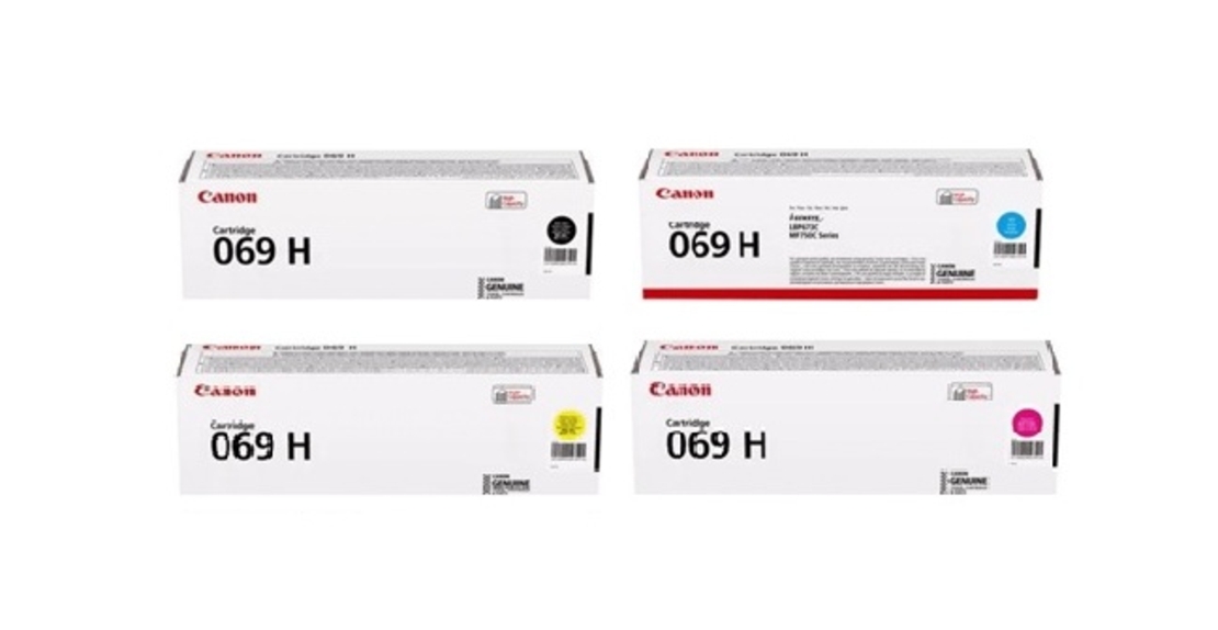 סט 4 טונרים מקוריים CANON 069H BK/C/Y/M