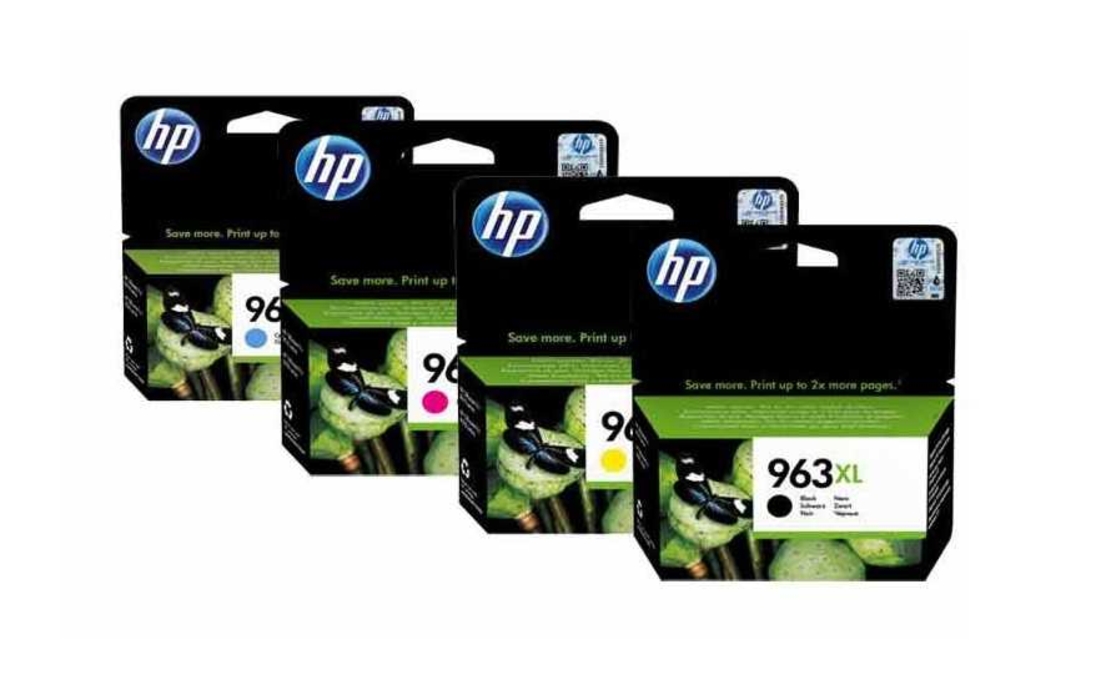 סט 4 ראשי דיו מקורי HP 963XL BK/C/Y/M