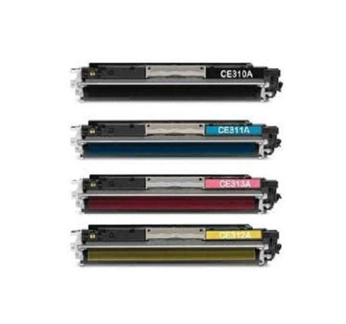 סט טונרים תואמים hp 126A CE310A/CE311A/CE312A/CE313A