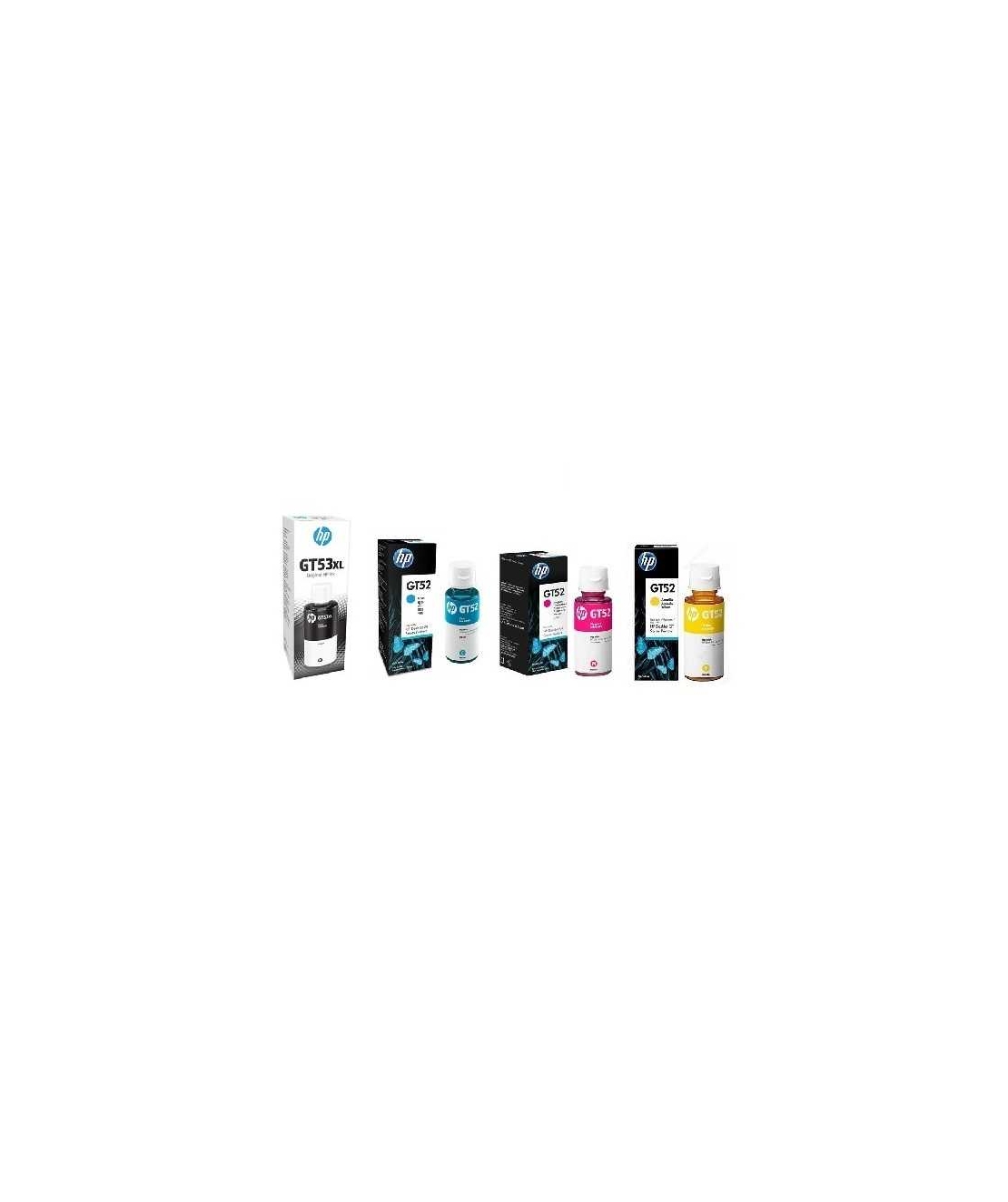 סט מכלי דיו מקורי HP GT53BK/ GT52/GT52C/GT52Y/GT52M