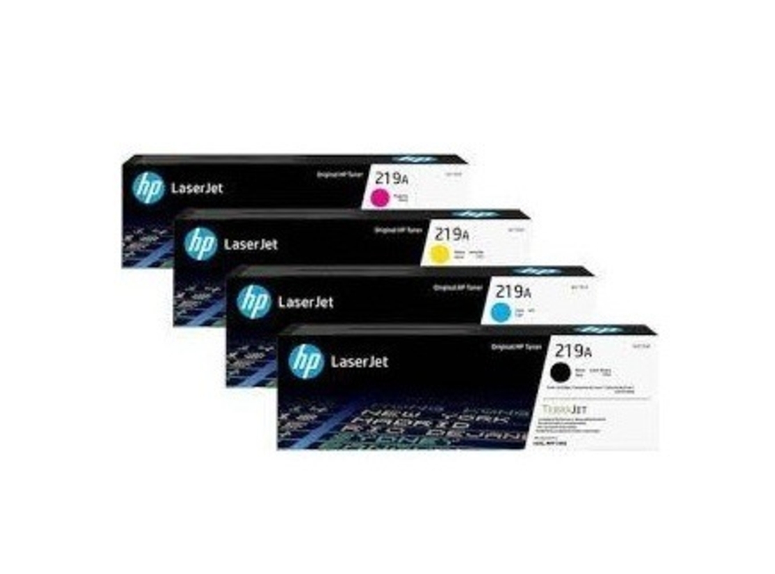 סט 4 טונרים מקוריים HP 219A – W2190A, W2191A, W2192A, W2193A