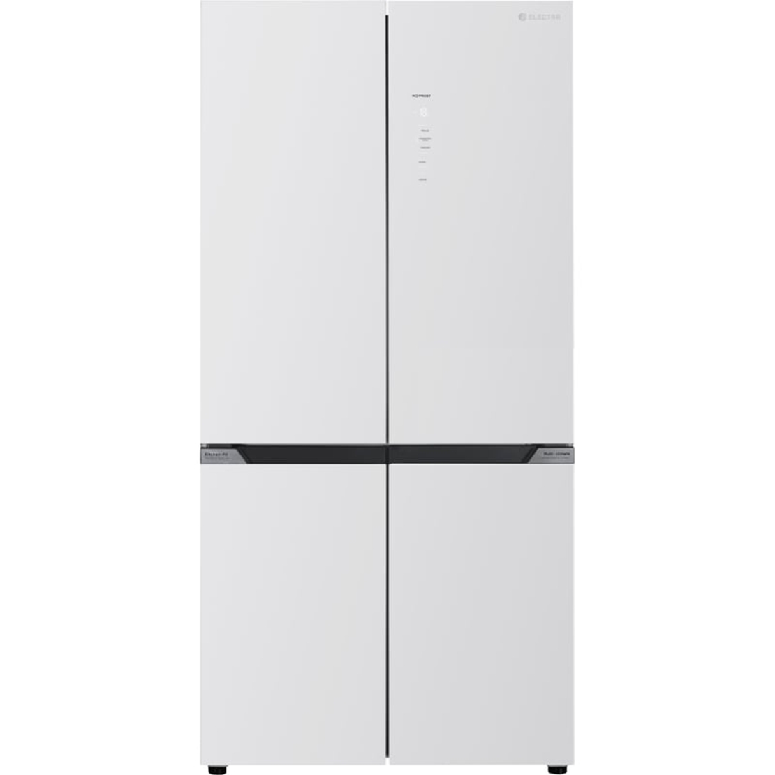 מקרר 4 דלתות מקפיא תחתון 505 ליטר נטו Electra EL560GW עם מפסק תאורה - גימור זכוכית לבנה
