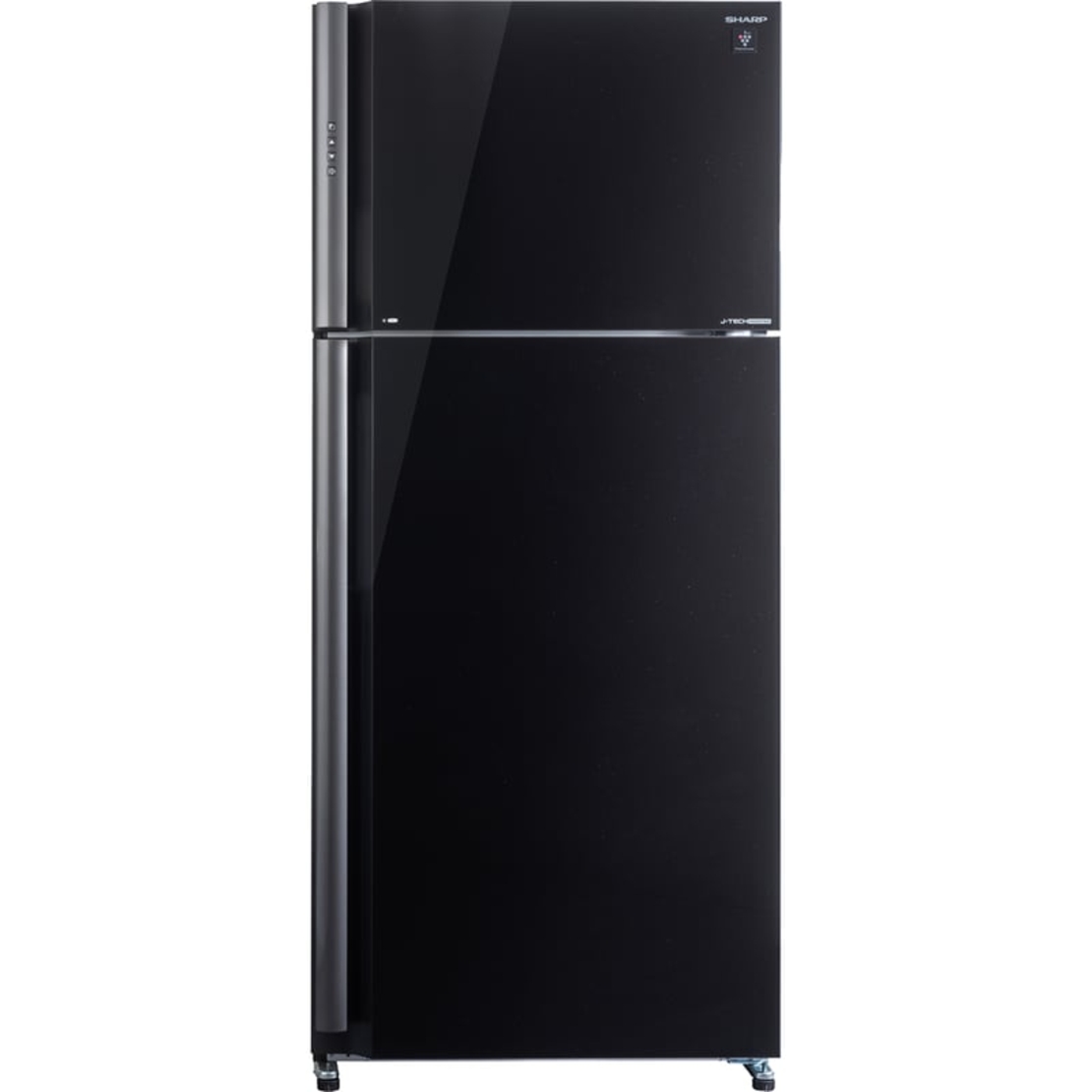 מקרר מקפיא עליון 588 ליטר נטו Sharp SJ-GPRN75D-BK - גימור זכוכית שחורה