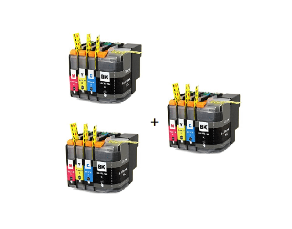 2 סטים תואמים brother lc22U XL+ סט נוסף חינם