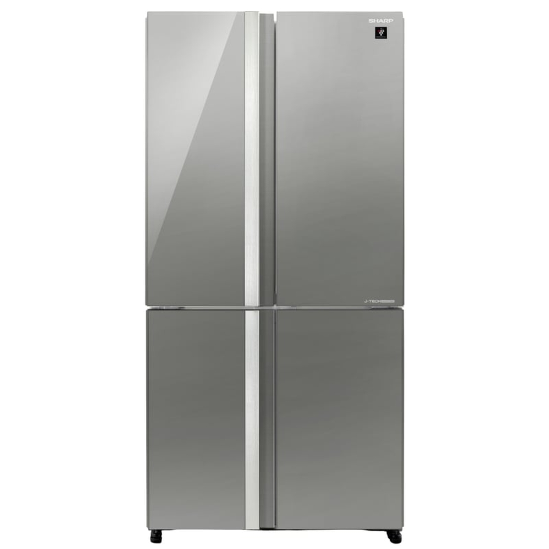 מקרר 4 דלתות מקפיא תחתון 611 ליטר נטו Sharp SJ-8841 - גימור זכוכית אפורה