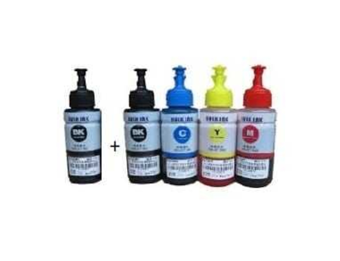 סט 4 בקבוקי דיו תואמים epson T664X + בקבוק שחור T6641 נוסף
