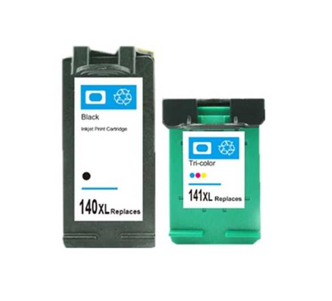 זוג ראשי דיו תואמים: HP 140XL + HP 141XL