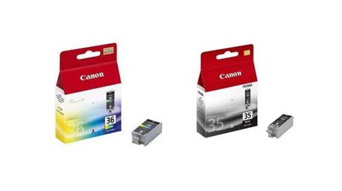 זוג ראשי דיו מקוריים: canon pgi35+cli36