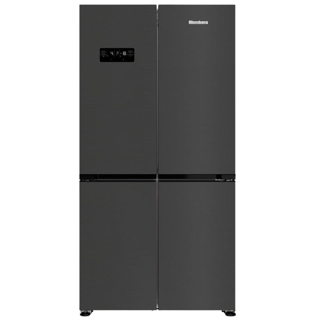 מקרר Blomberg KQD1638XBR 4 דלתות - 572 ליטר כולל התקן שבת ומייצר קרח - גימור נירוסטה מושחרת