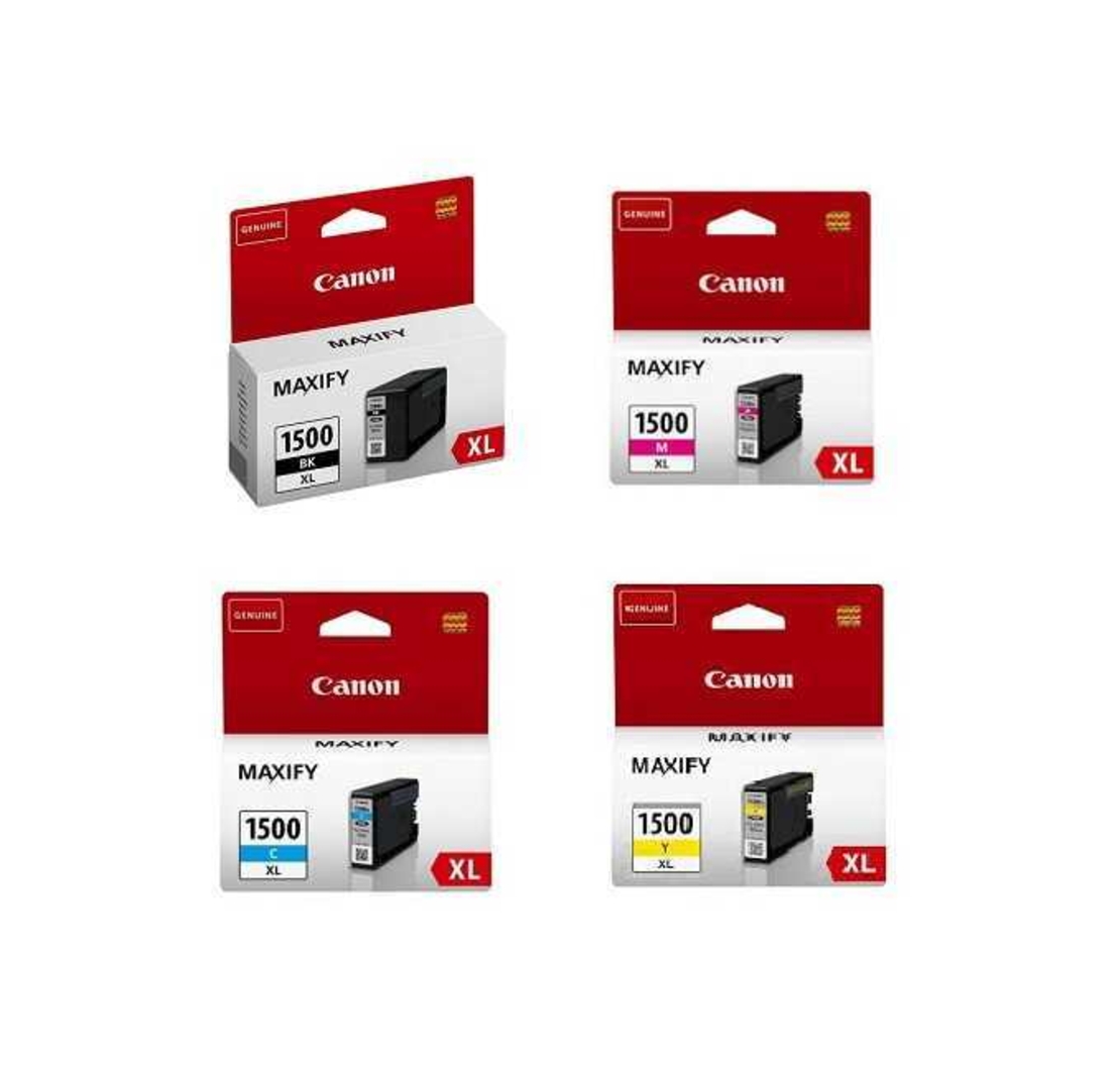 סט ראשי דיו מקורי canon pgi1500xl bk/c/m/y