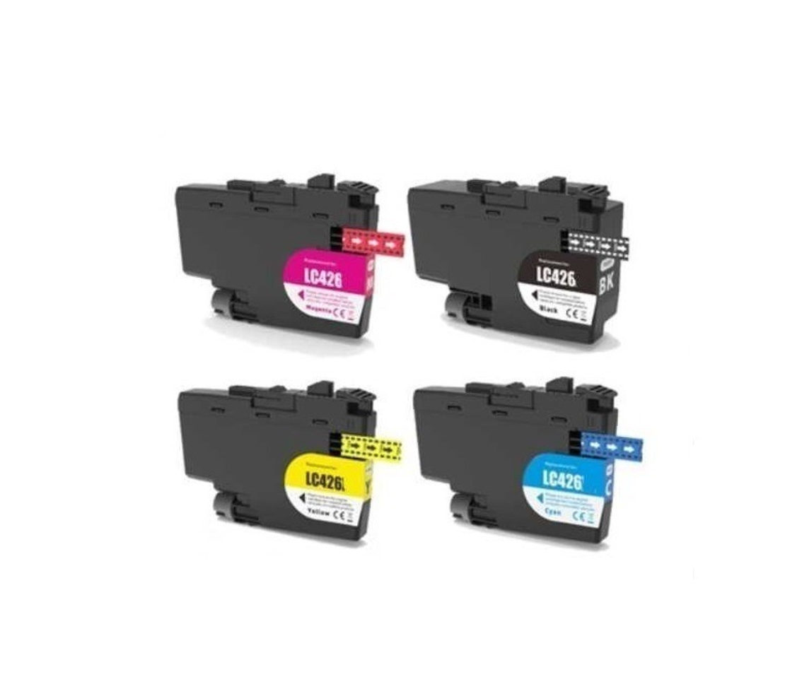 סט 4 ראשי דיו תואמים brother lc426bk/c/y/m