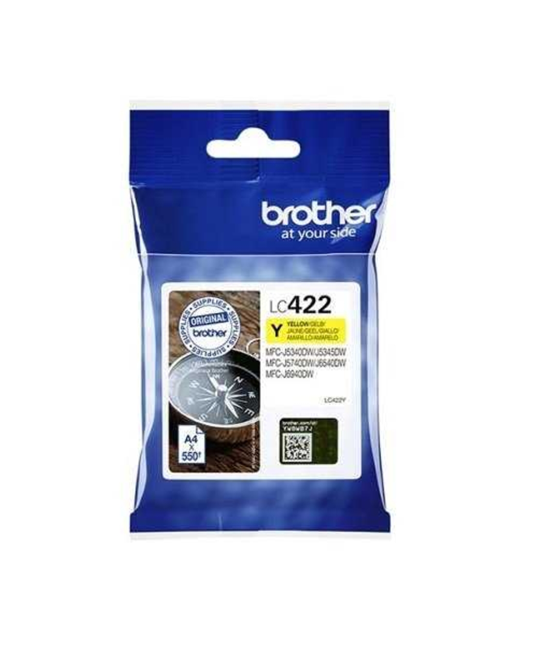 ראש דיו צהוב מקורי brother lc422Y
