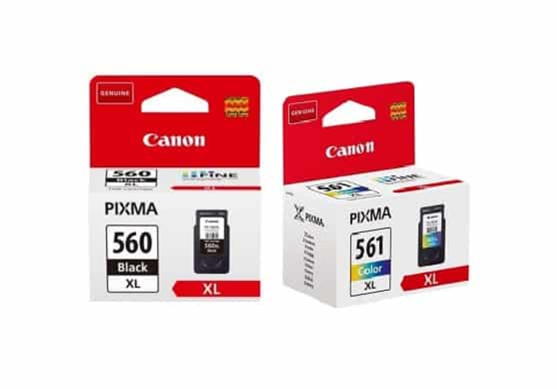 זוג ראשי דיו מקוריים: canon pg560XL+cl561XL