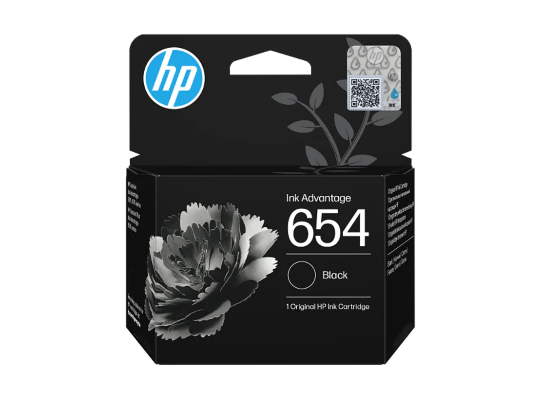 ראש דיו שחור מקורי HP 654