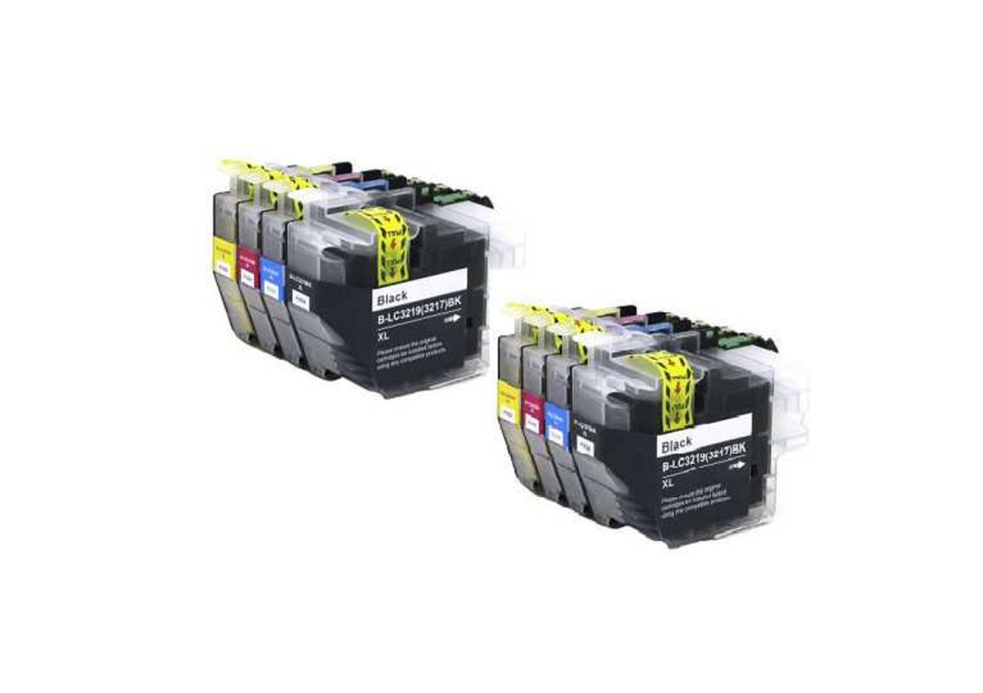 2 סטים ראשי דיו תואמים brother lc3219 XL