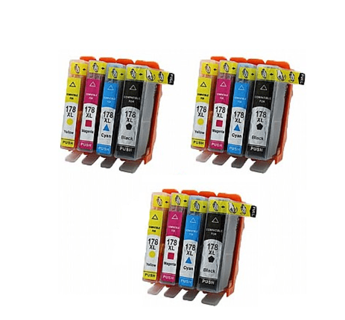 2 סטים תואמים HP 178XL + סט נוסף חינם