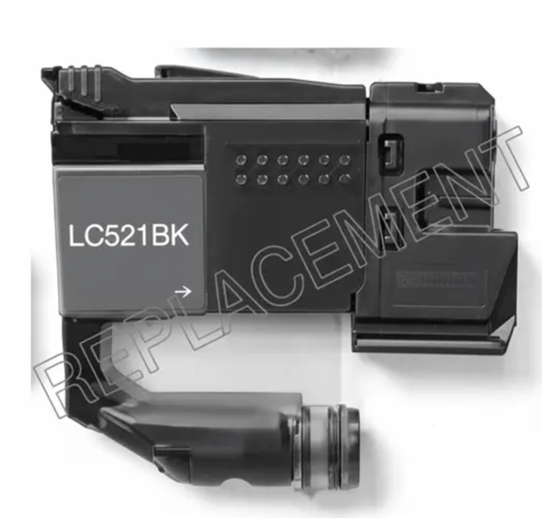 ראש דיו שחור תואם brother lc521bk