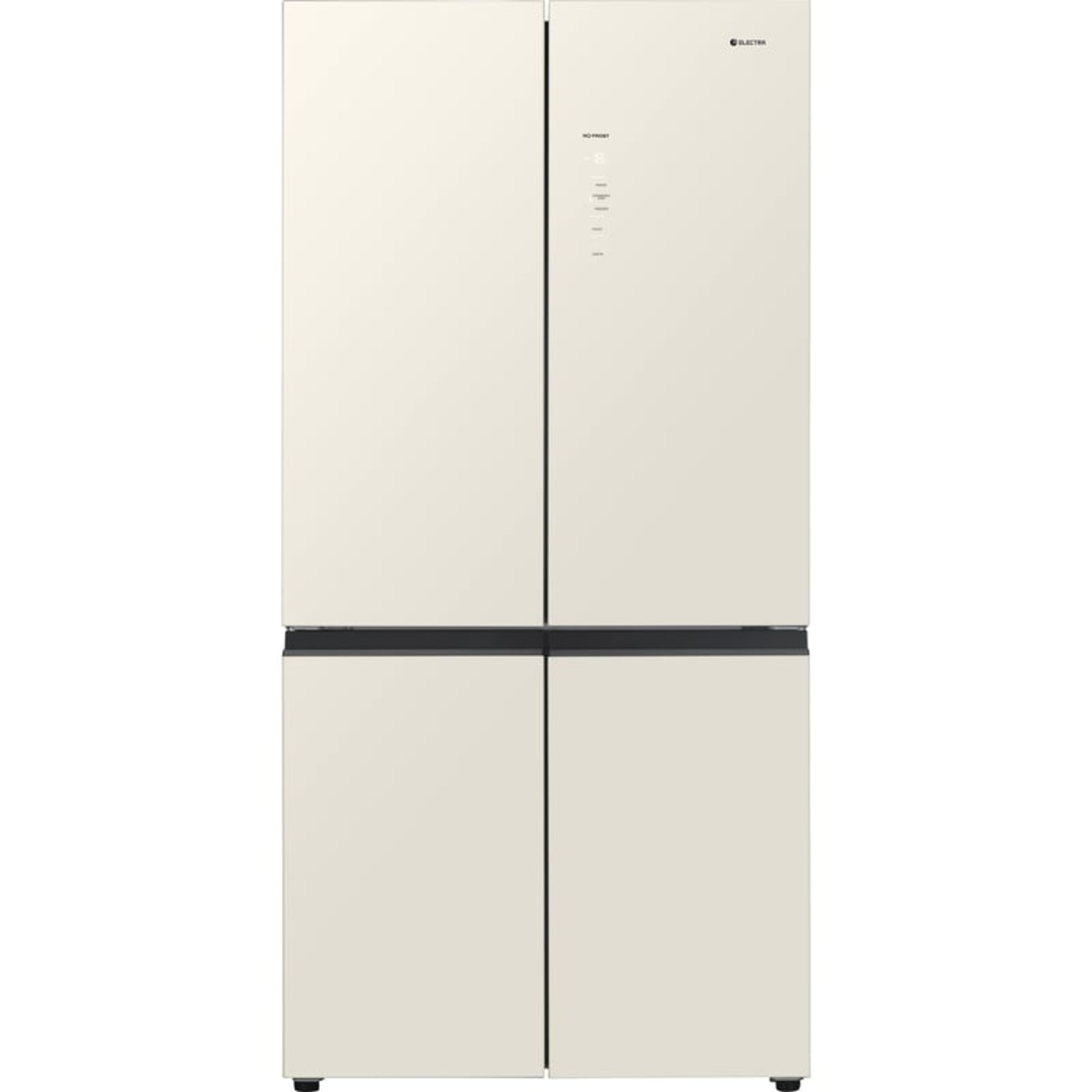 מקרר 4 דלתות מקפיא תחתון 600 ליטר נטו Electra EL685GBG עם מפסק תאורה באישור מכון צומת - גימור זכוכית בז'