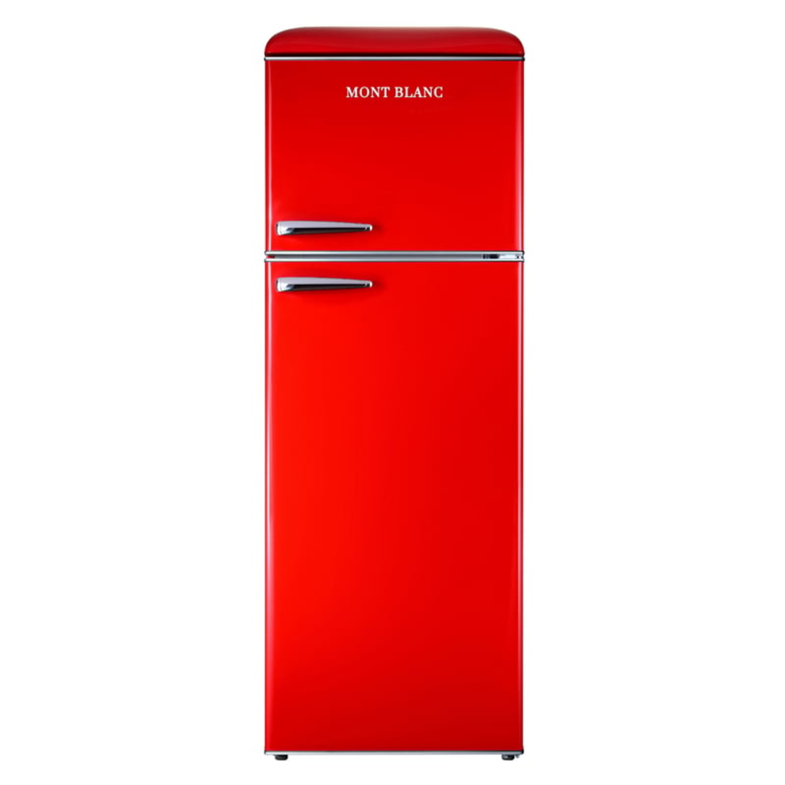 מקרר מקפיא עליון 340 ליטר נטו רטרו Mont Blanc MBR-440FF-RED - צבע אדום