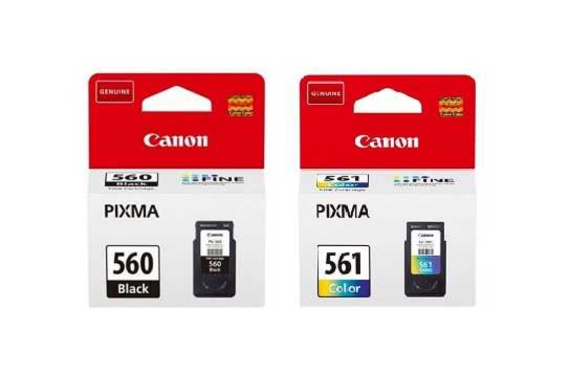 זוג ראשי דיו מקוריים: canon pg560+cl561