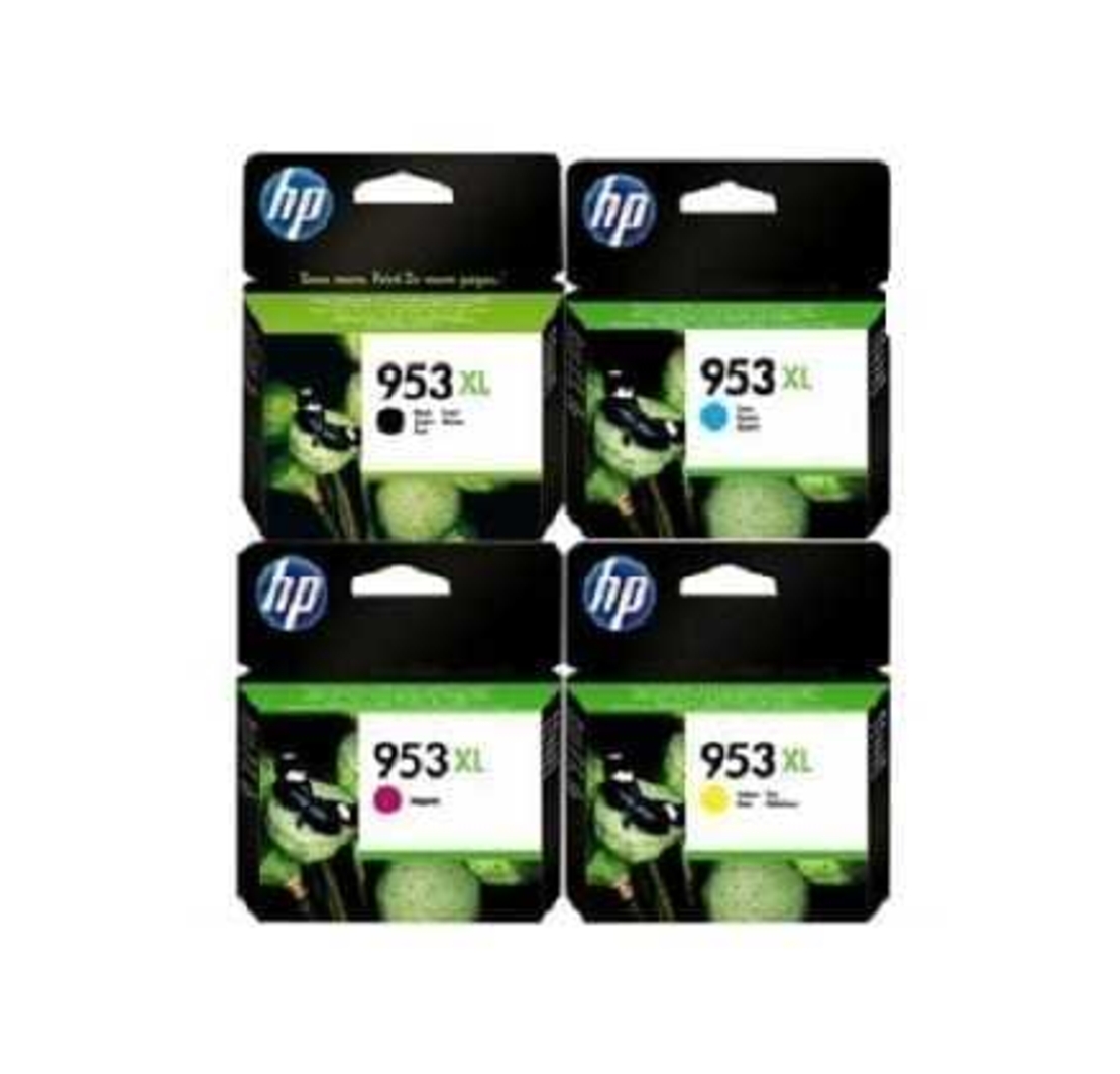 סט 4 ראשי דיו מקוריים HP 953XL BK/C/M/Y