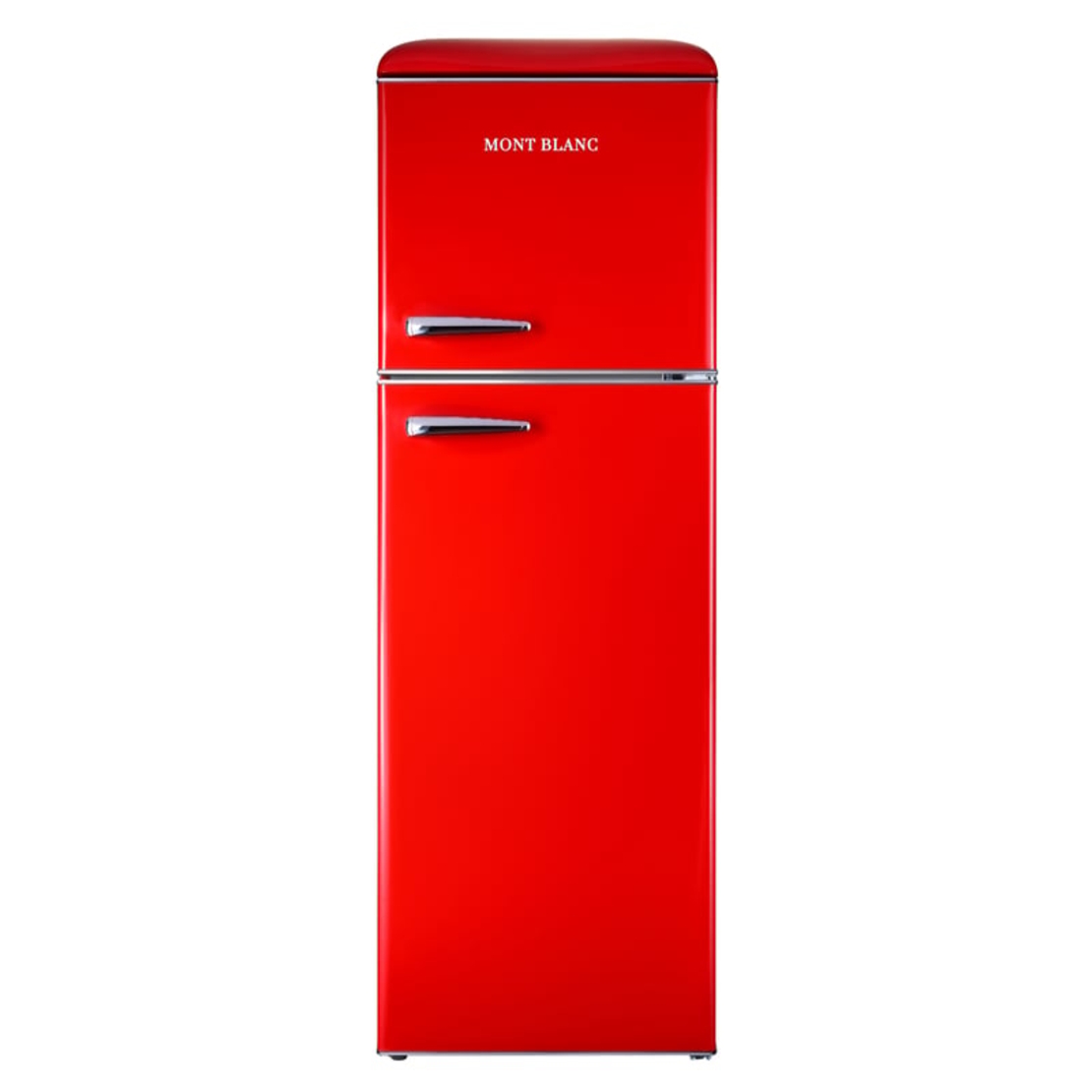 מקרר מקפיא עליון 295 ליטר נטו רטרו Mont Blanc MBR-390DF-RED - צבע אדום