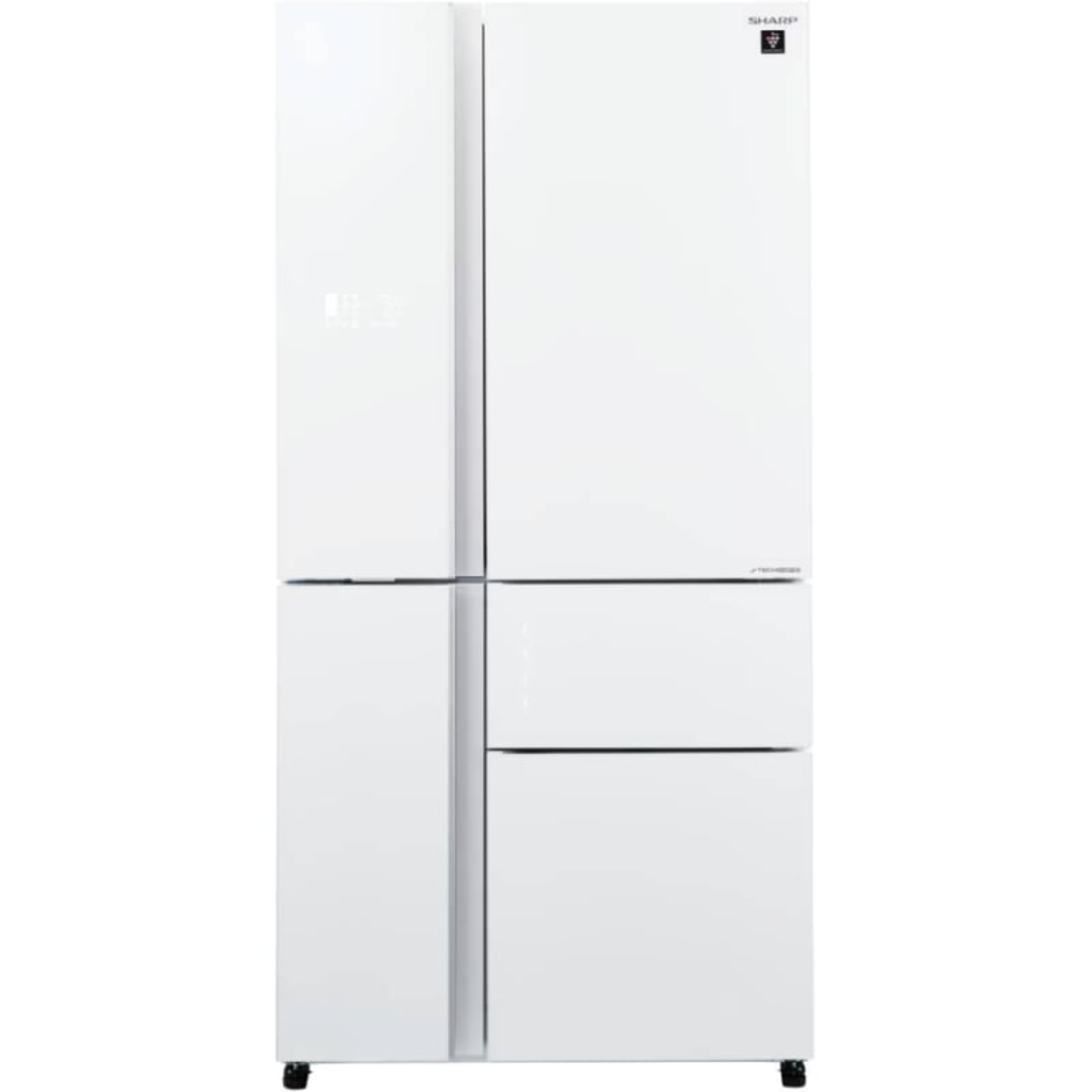 מקרר 5 דלתות 668 ליטר נטו Sharp SJ-FS920-WH - גימור זכוכית לבנה