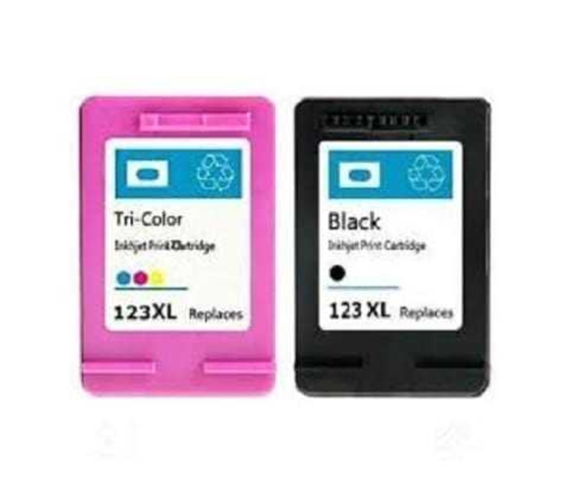 זוג ראשי דיו תואמים: שחורHP 123XL + צבעוני HP 123XL