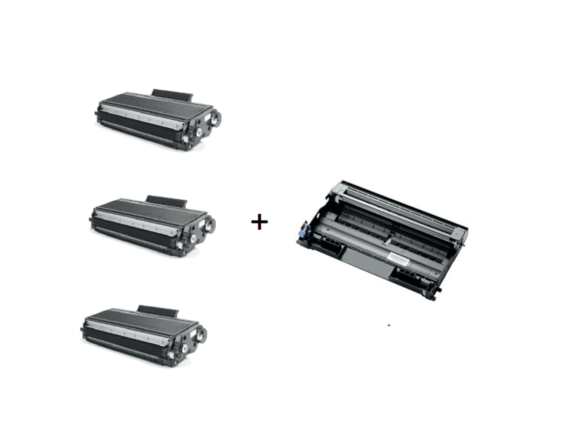 3 טונרים תואמים brother tn3410 + דראם תואם  dr3420