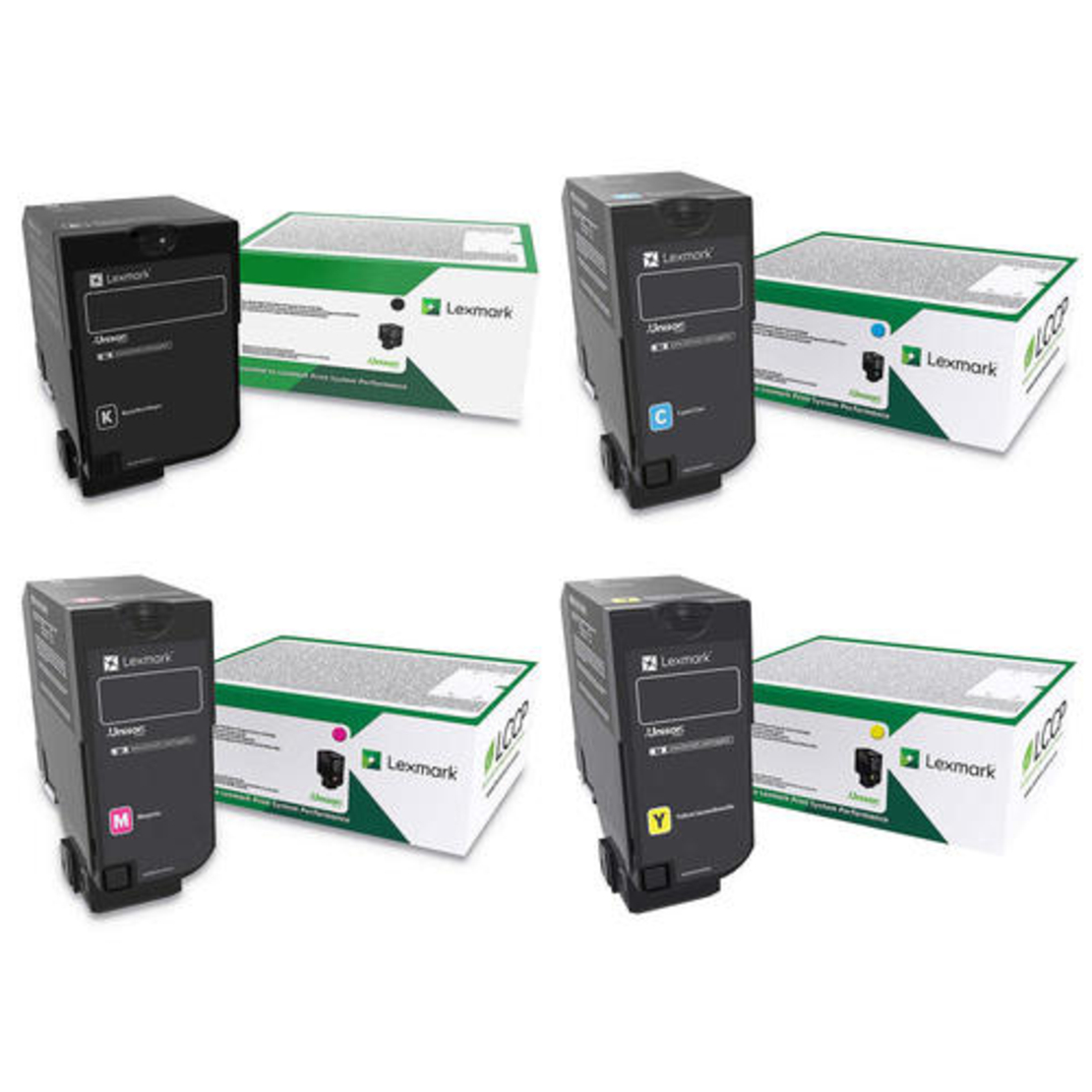סט 4 טונרים מקוריים Lexmark CS730/CS735/CX735 – BK/C/M/Y