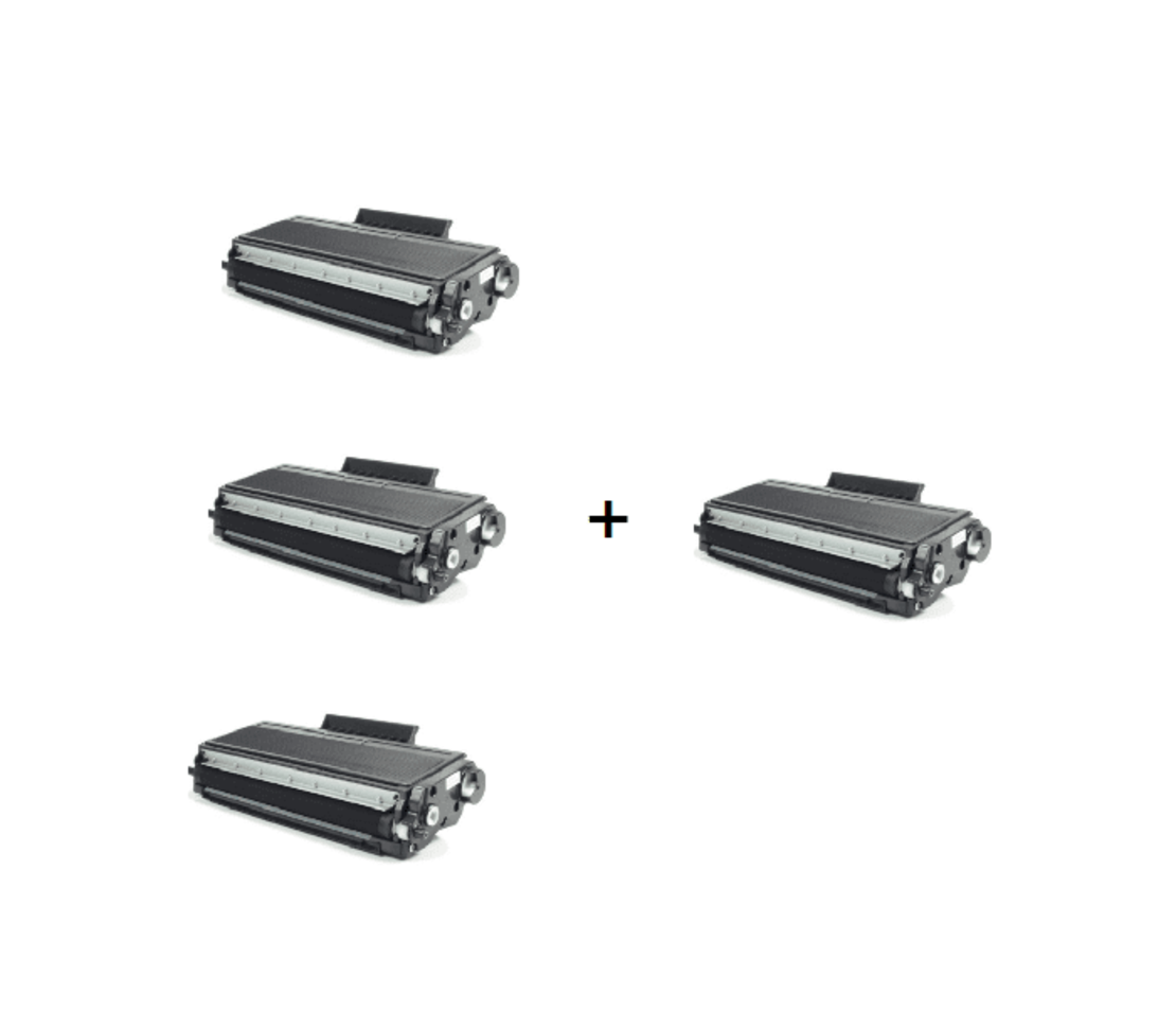 3 טונרים תואמים למדפסת brother tn3410 + טונר תואם נוסף חינם
