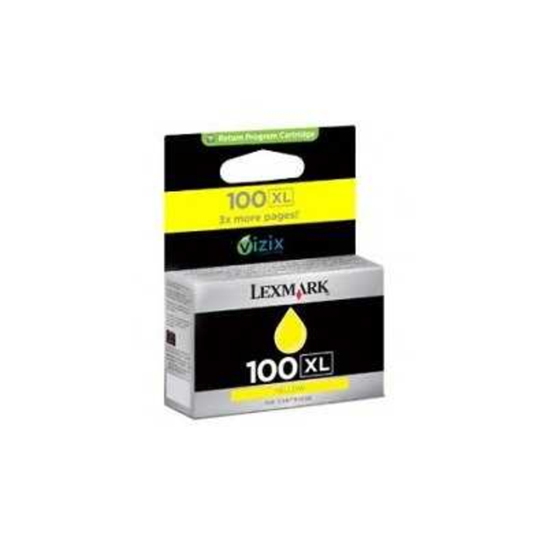 ראש דיו מקורי צהוב LEXMARK 100XL Y 14N1071E