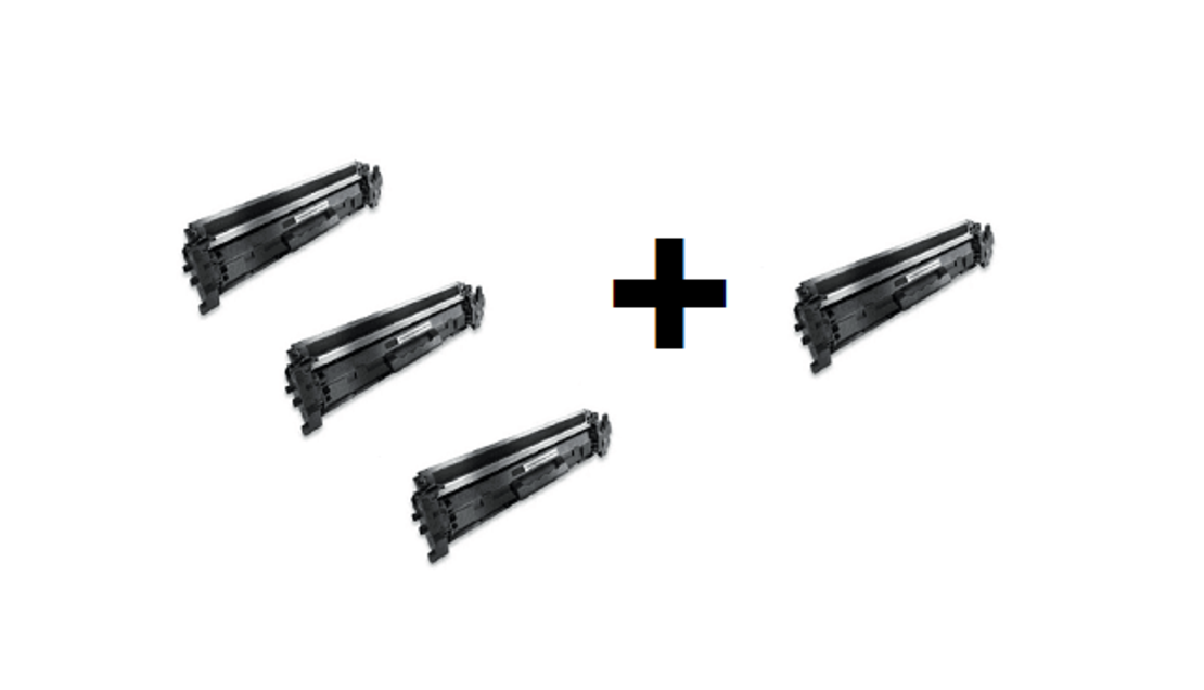קנה 3 טונרים תואמים HP CFf217a, קבל תוף (דראם) תואם HP Cf219a נוסף חינם