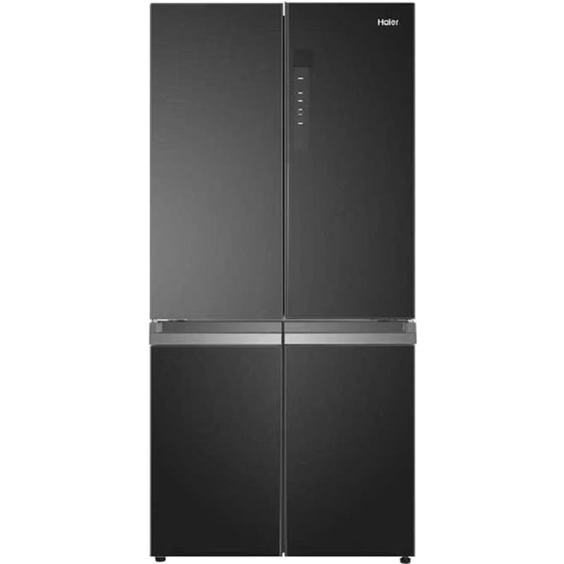 מקרר 4 דלתות מקפיא תחתון 640 ליטר נטו Haier HRF-7100FB עם התקן שבת מובנה - גימור זכוכית שחורה